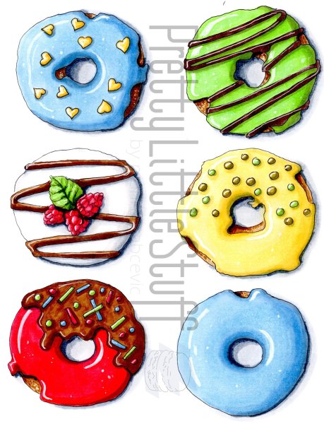 Пончик маркерами