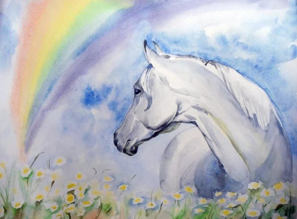 Рисунки акварелью простые