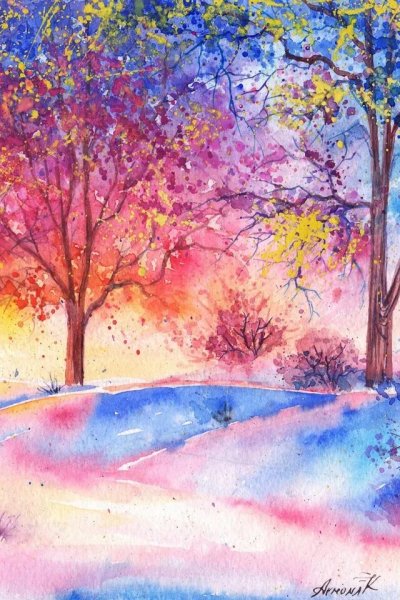 Пейзажи для рисования акварелью для начинающих