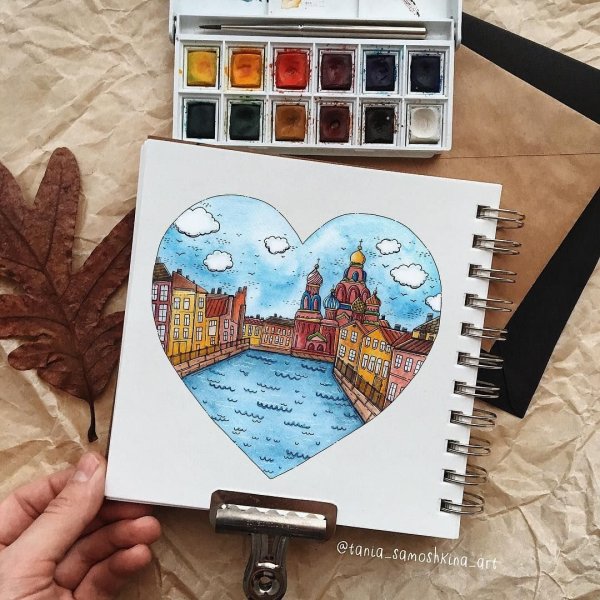 Скетчбук для рисования акварелью