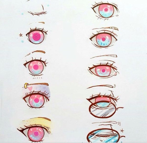 Стилистика рисования глаз