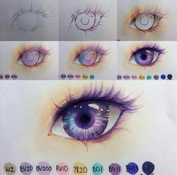 Идеи для глаз рисование