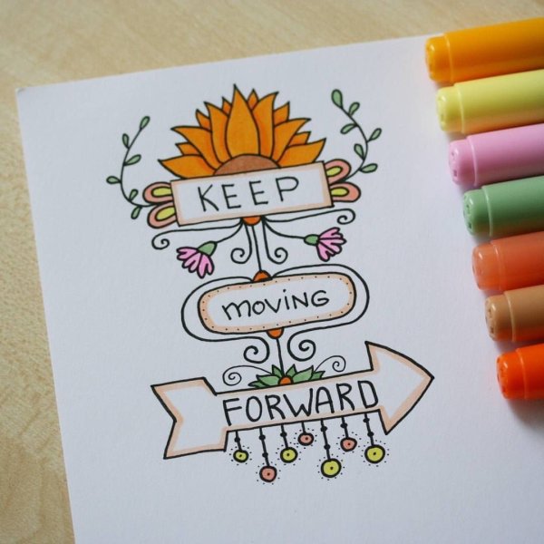 Милые рисуночки для личного дневника чёрной ручкой