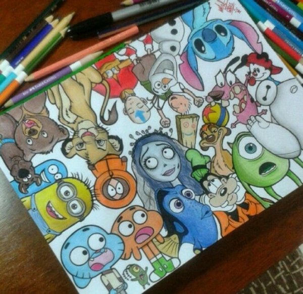 Мультяшки для скетчбука
