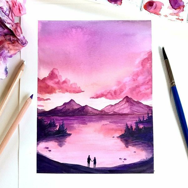 Красивые рисунки гуашью для срисовки