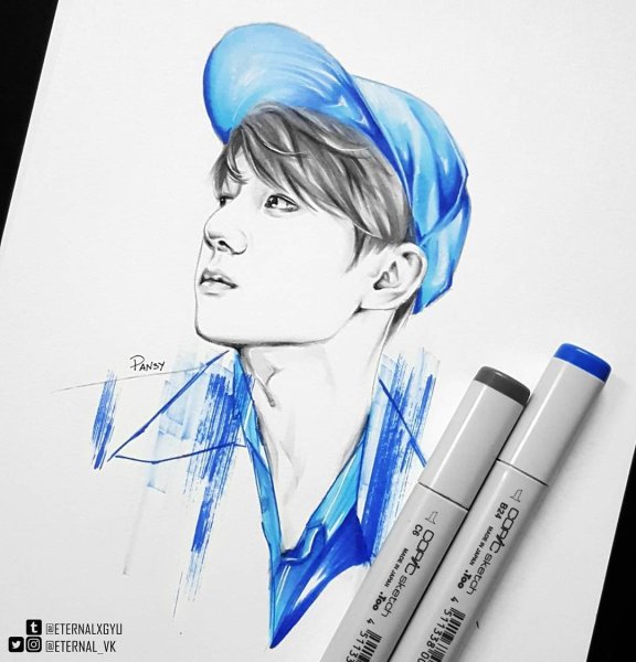 Рисунки БТС маркерами