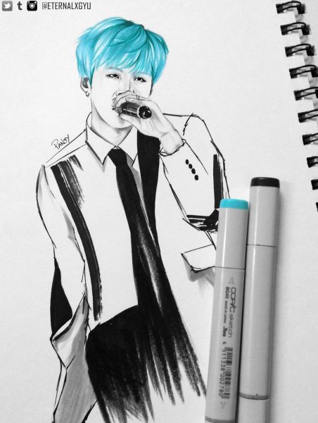 БТС фломастерами