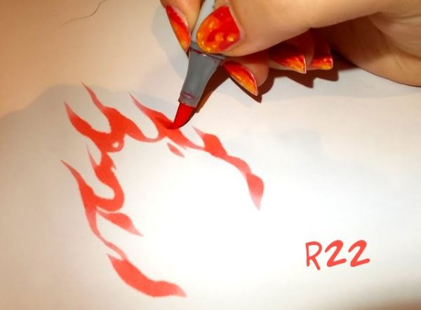 Дракон маркерами