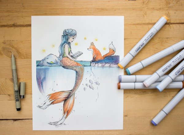 Рисунки маркерами легкие маленькие