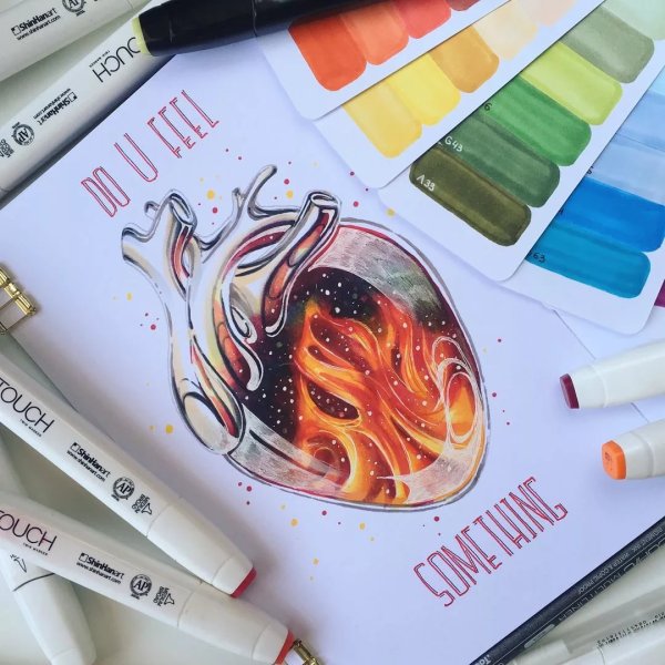 Рисунки маркерами