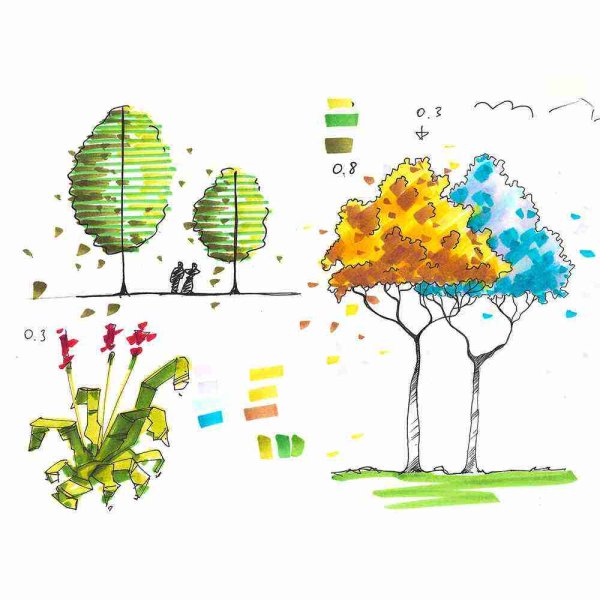 Дерево маркерами