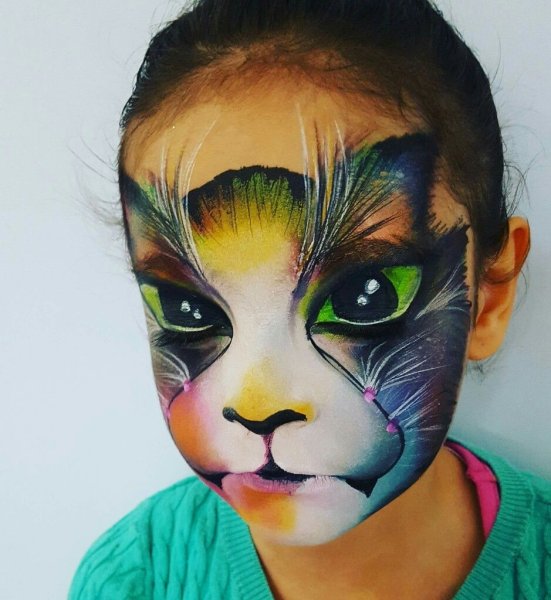 Кошачий грим для детей