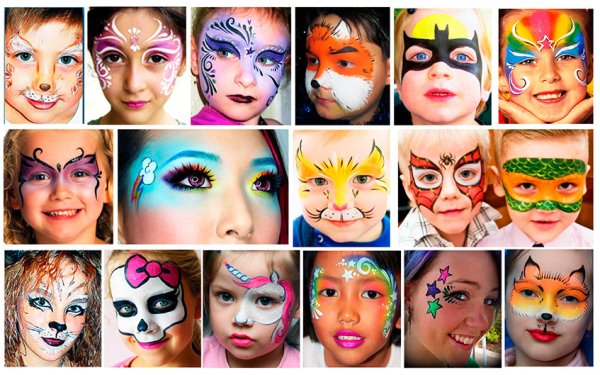 Рисование на лице для детей для начинающих