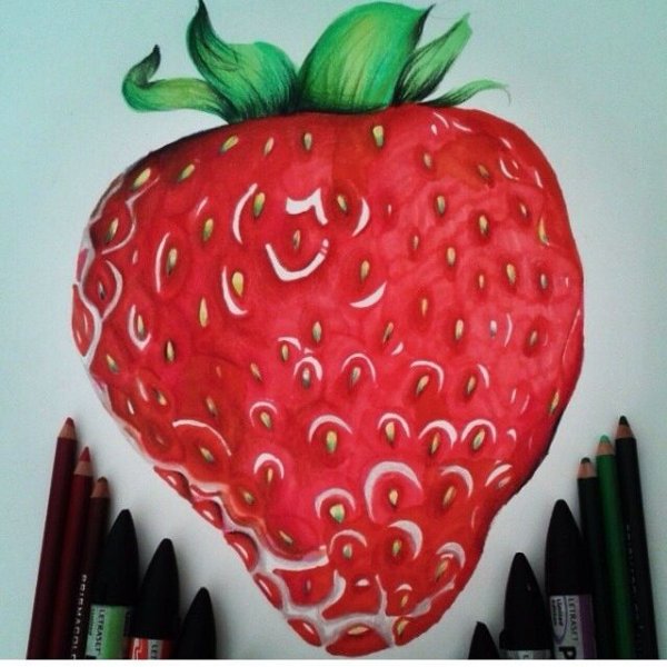 Клубника маркерами