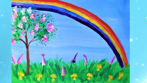 Рисунок Весна фломастерами