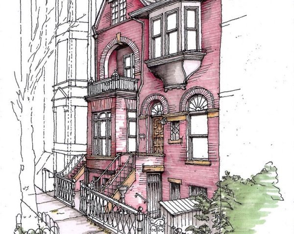 Рисунки акварелью и маркерами