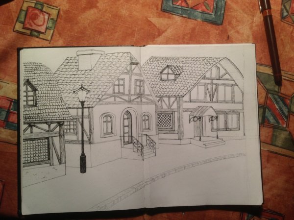 Рисунки маркерами для скетчинга архитектура