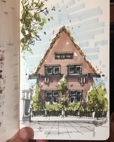 Скетчи маркерами