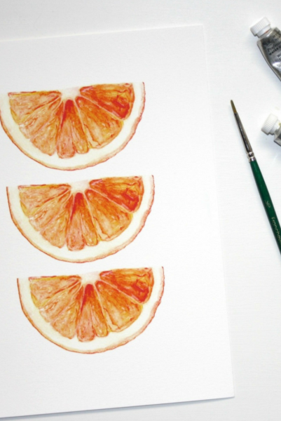 Скетчинг мандарины