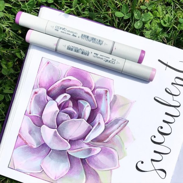 Рисование скетчей маркерами