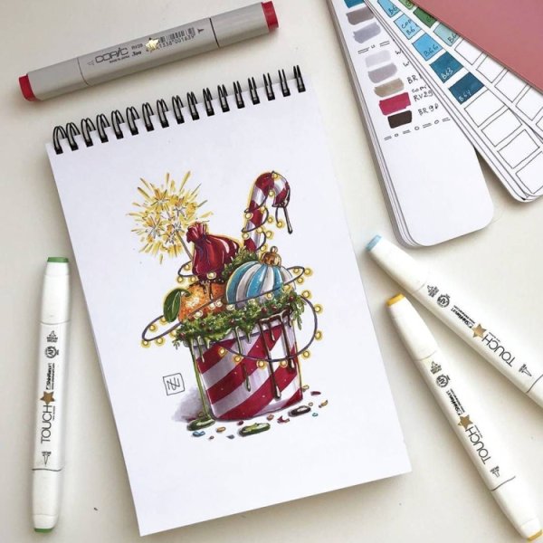 Скетчинг маркерами Лизы Красновой