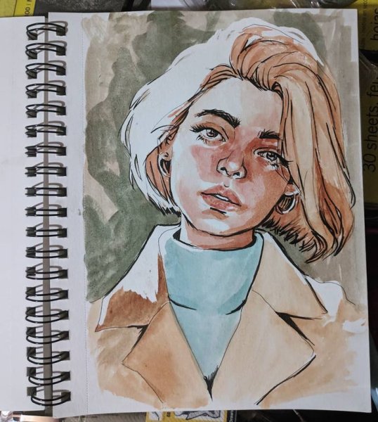 Портрет фломастерами