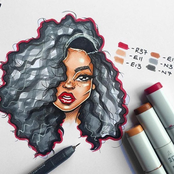 Портреты маркерами Copic