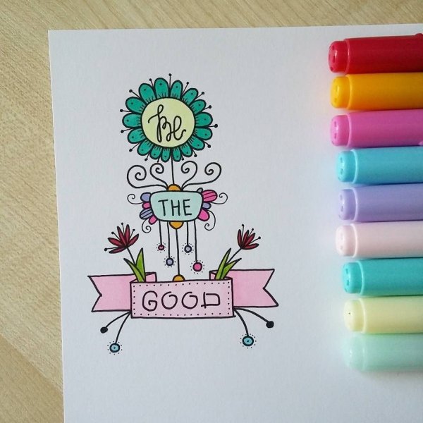 Небольшие рисуночки фломастерами