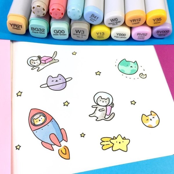 Рисунки для срисовки фломастерами легкие