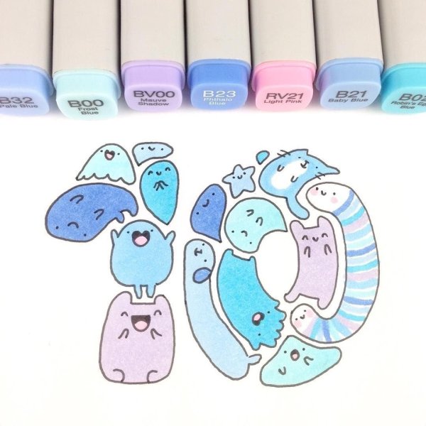 Маленькие картиночки маркерами