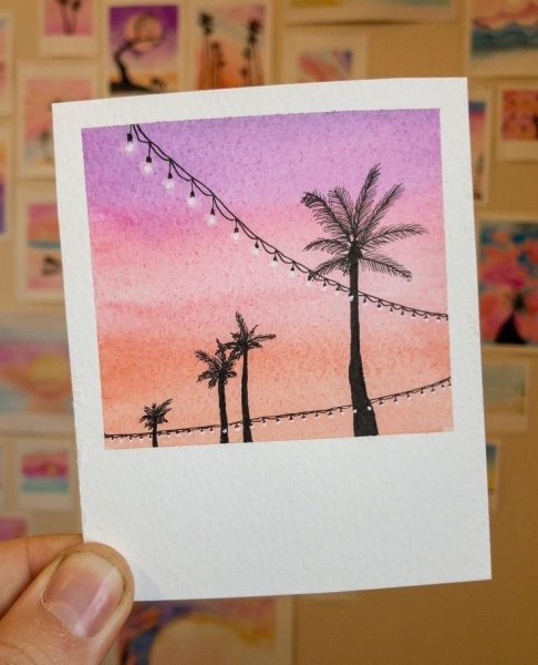 Пейзажи в стиле полароид