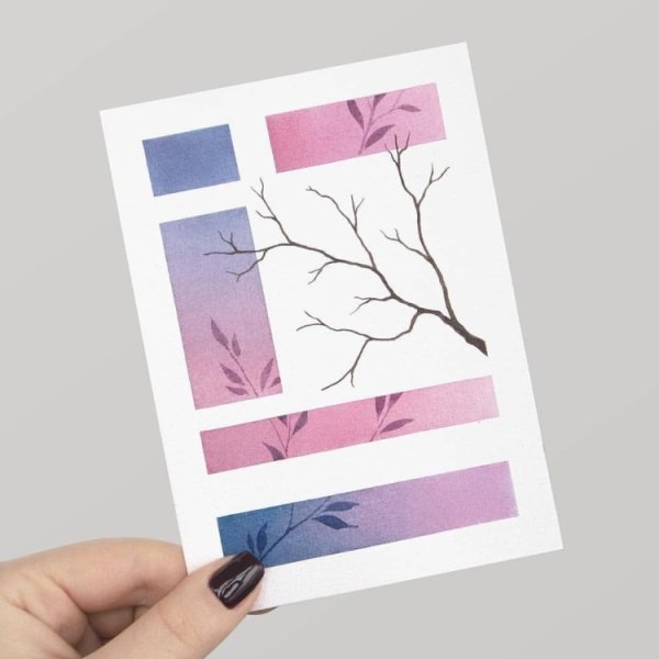 Рисунки полароид акварелью