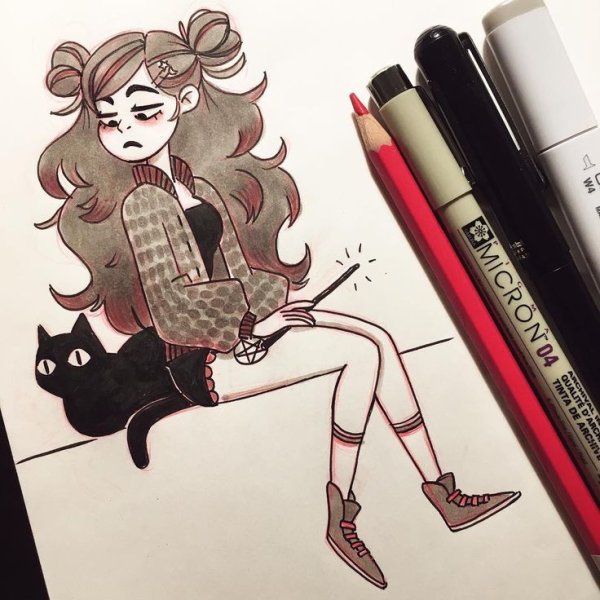 Стиль рисования персонажей маркерами