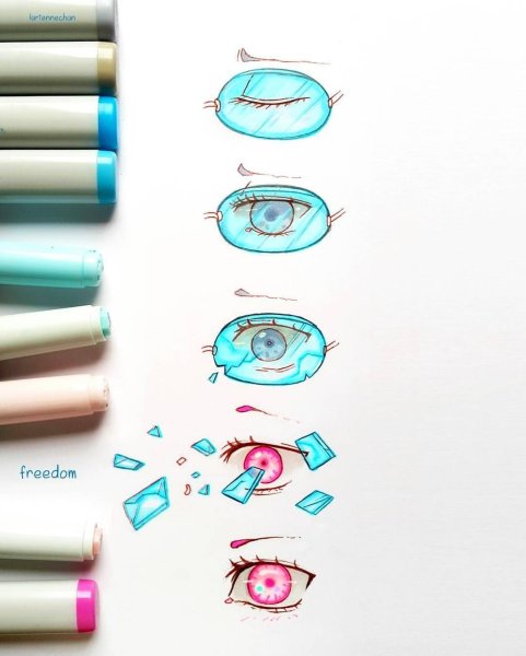 Маленькие рисунки маркерами