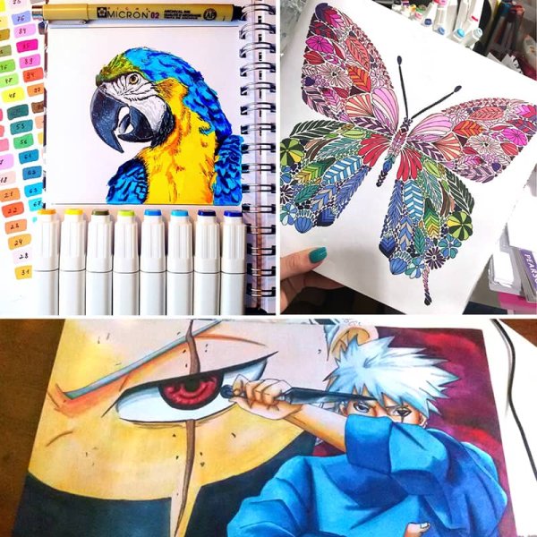 Рисунки маркерами