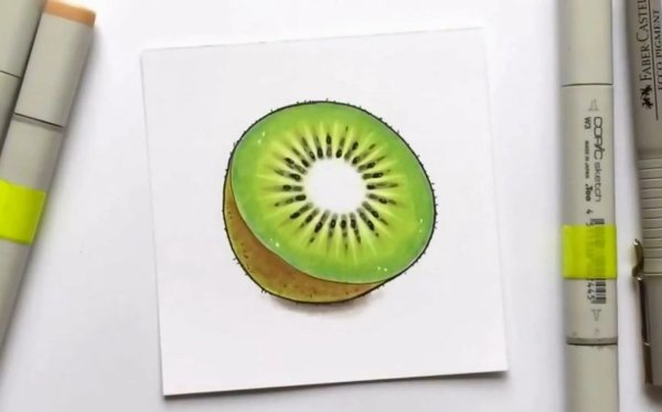 Киви маркерами для скетчинга
