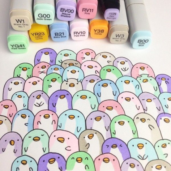 Красивые рисунки маркерами