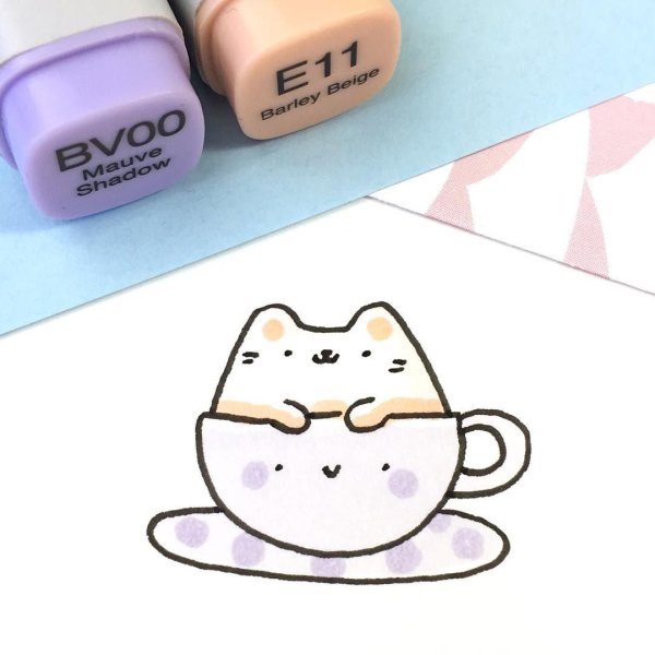 Милые рисунки маркерами легкие