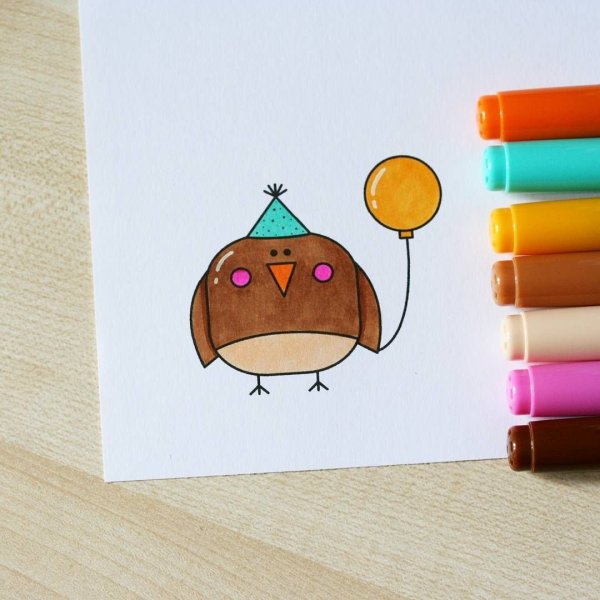 Рисунки Копик маркерами Lighane звери