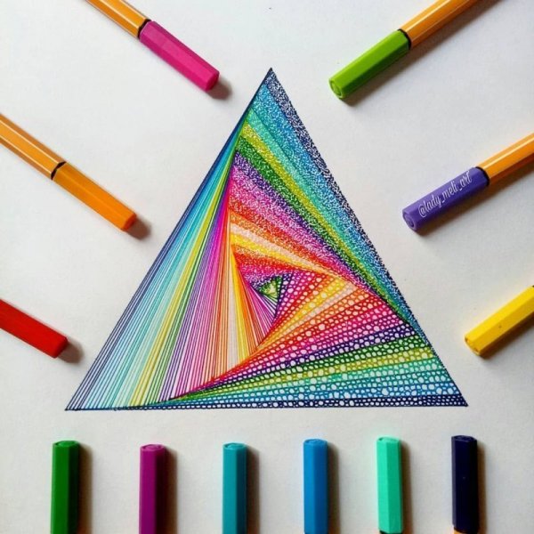 Собаки акварельными карандашами