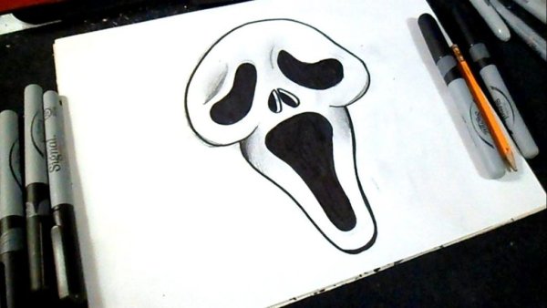 Рисунки черныойручкой