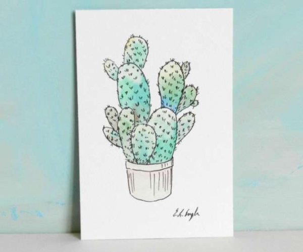 Кактус маркерами легкие