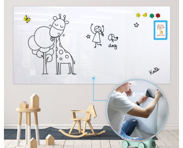 Простые рисунки на доске маркером