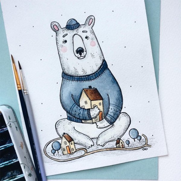 Красивые маленькие рисуночки фломастерами