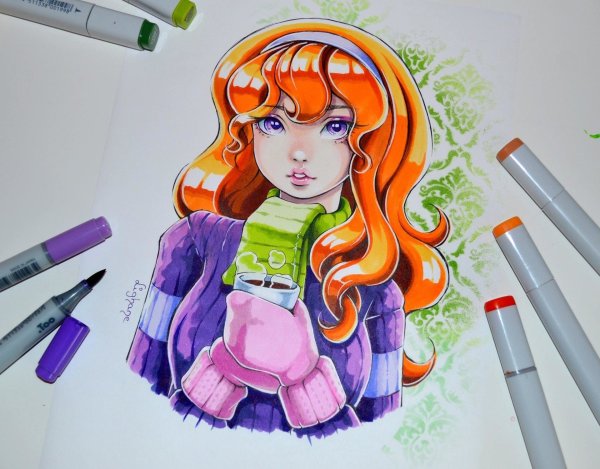 Рисунки маркерами