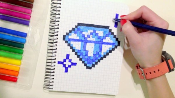 Рисование по клеточкам пикселька