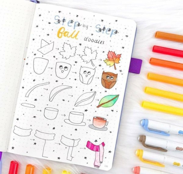 Идеи для скетчбука из пинтереста