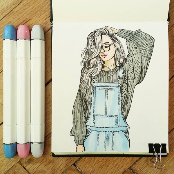 Скетчбук для рисования маркерами лёгкие