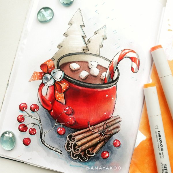 Красивые рисунки маркерами