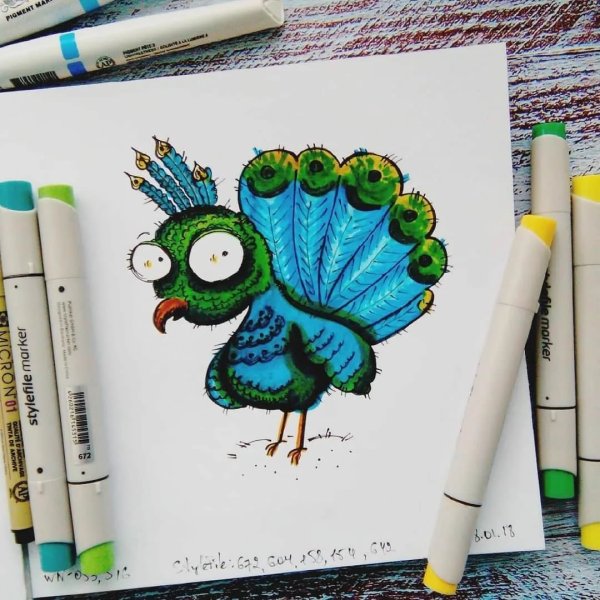 Уроки рисования маркерами